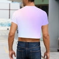 thumbnail image 5 of Yaoyar Mens Graphic Crop Midriff-Baring Short-Sleeved Round Neck Casual Top Printed Design Street Style Comfort Short Sleeve Shirt, 5 of 8