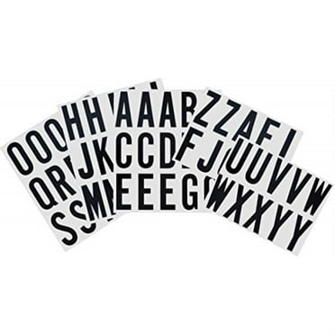 Hillman 2 in. Reflective Black Vinyl Self-Adhesive Letter Set A-Z 63 pc