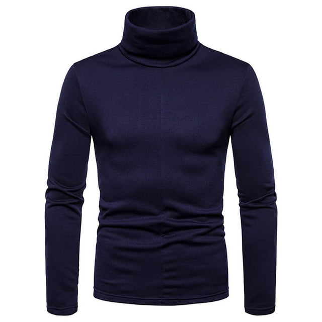 fartey Chandail Col Roulé pour Hommes Décontracté Tricoté Manches Longues Ajusté Chandail Automne Hiver Chaud Uni