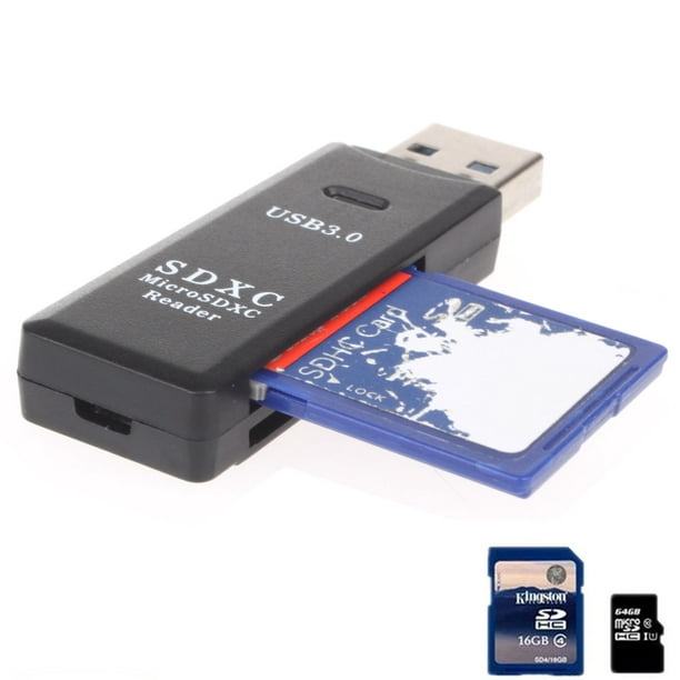 Adaptateur mini lecteur de carte mémoire USB 3.0 5 Gbit/s Micro SD