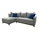 thumbnail image 2 of Sala Esquinera Paris Gris, Salvanto, Base De Madera De Pino Color Nogal, 230X150 cm, 2 of 11