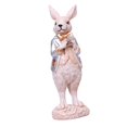 thumbnail image 2 of Escultura de conejo Estatua miniatura de resina Figura de animal Adorno decorativo para Flor de plata, 2 of 8