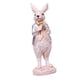 thumbnail image 2 of Miniaturas para decoración Figura de conejo de Pascua Arte de resina Artículo de casa de muñecas de conejo Flor de plata, 2 of 8