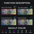 thumbnail image 5 of Watercolor Colorful Lavender RGB Gaming Mouse Pad Large Keyboard Mat Rubber Base 13 Light Modes, 5 of 6