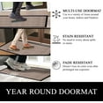 thumbnail image 3 of A1HC Indoor Outdoor Mat, Front and Back Entrance Welcome Mats, Front Door Patio Mats 16X24 Inches, Non-Slip Easy Clean Entrance Washable Doormats, Beige Stripe, 3 of 8