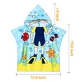 thumbnail image 4 of LNKOO Soft Cotton Hooded Towel Poncho for Kids Bath Pool Beach Swim Boys Girls Cover-up Cape, 2-7 Years Old Bath Robe, 4 of 7