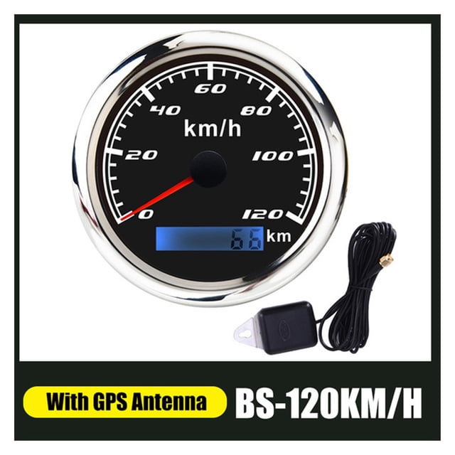 60 km/h GPS Speedometer With Red Backlight 85mm Waterproof Speed Meter Gauge For Marine Boat Car ATV Truck Odometer ,Wide Applicability