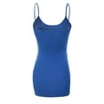 thumbnail image 3 of Essential Basic Women's Basic Casual Long Camisole Adjustable Strap Cami Layering Top, Small, Teal, 3 of 4