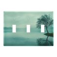 thumbnail image 2 of Dailycode Light Switch Plate Covers 2 Gang Wall Plate Plastics Outlet Covers for Kitchen Home Office Decor Tree on Lakeside, 2 of 8