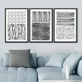thumbnail image 5 of IDEA4WALL Framed Wall Art Print Set Black Lines with Gray Dots Geometric Shapes Illustrations Modern Art Minimalist Scenic for Living Room, Bedroom, Office - 24"x36"x3 Natural, 5 of 5