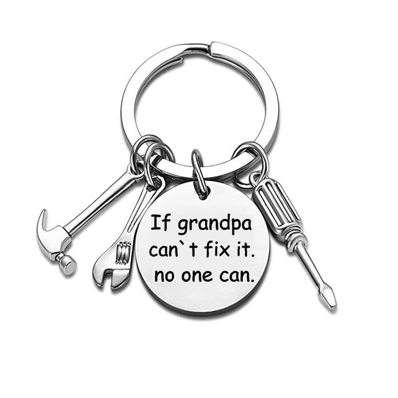 Details about   Grandpa Keychain Granddad Gifts from If Grandpa Can't Fix It No One Can Keyring 