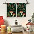 thumbnail image 2 of &nbsp;SOME THING Black Mushroom Merry Christmas Kitchen Towels Dish Towels, 18x26 Inch Farmhouse Bird Holly Winter Decoration Hand Towels Set of 2, 2 of 6