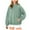 Green, variant on Women Oversized Loose Drawstring Color Block Long Sleeve Side Split Hoodies Sweatshirt Pullover with Kangaroo Pocket(Red,M)
