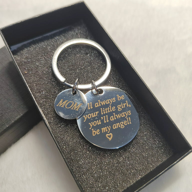 SKYCARPER Mother Day Keychain,Mom Birthday Gifts from Daughter Keychain-As My Mom and Best Friend,Love Always, Adult Unisex, Stainless