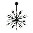 thumbnail image 2 of Matte Black 24 Light Chandelier from the Galea Collection, 2 of 3