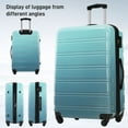 thumbnail image 3 of Hardshell Luggage Sets 3-Piece, Expandable Lightweight Ultra Durable PC Carry On Travel Suitcase with TSA Lock Spinner Wheels, 20"+24"+28" Luggages, Blue+Multi, 3 of 8