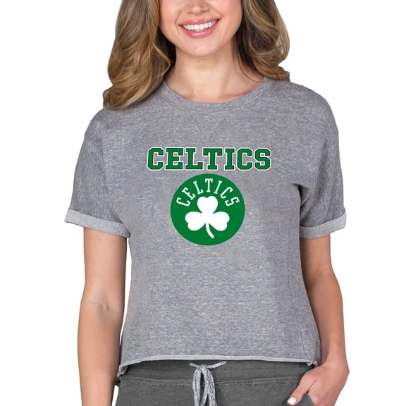 Concepts Sport Gray Boston Celtics NBA Women's Concepts Mainstream Terry SS Top