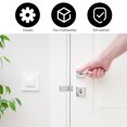 thumbnail image 3 of TABLZONE 2Jgo Pestillo Seguridad Para Puertas Y Muebles Inoxidable Color Plata Hogar, 3 of 7