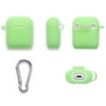 thumbnail image 3 of AirPods Case [Front LED Visible], GMYLE Silicone Protective Shockproof Earbuds Case Cover Skin with Keychain Kit Set Compatible for Apple AirPods 1 & 2 (Night Glow Neon Green), 3 of 8