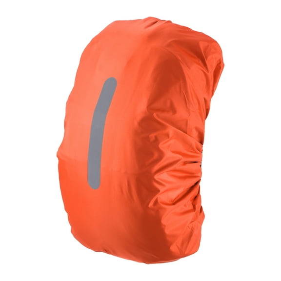 Uxcell 40-50L Waterproof Backpack Rain Cover with Vertical Reflective Strap, M, Orange