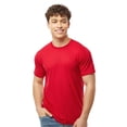 thumbnail image 2 of Crown Craze® Unisex Crewneck T-Shirts 65/35 Polyester/Ring-spun Cotton Plain Short Sleeve Tee Shirts (Heather Denim, M), 2 of 8