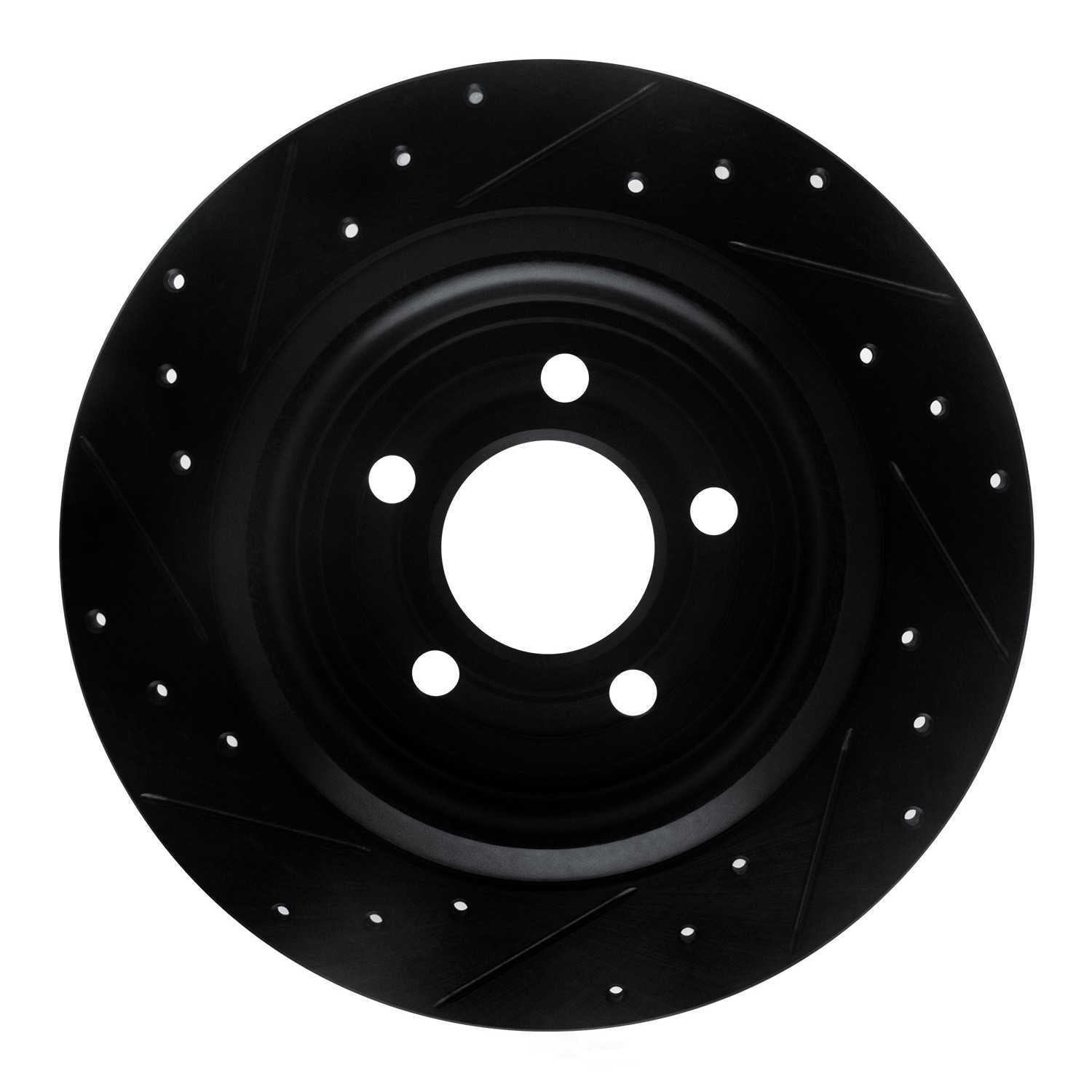 Dynamic Friction Company 633-54280R DFC Brake Rotor - Drilled And Slotted - Black