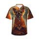 thumbnail image 1 of Balery Maple Leaf Meditating Chihuahua Camisas hawaianas de manga corta para hombre, camisas playeras de corte holgado, camisas de vacaciones con botones,Large, 1 of 7