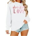 thumbnail image 2 of Ounisa Long Sleeve Shirts for Women Crewneck Valentine's Day T Shirts Love Heart Words Printed Tee Tops Fashionable Pullover Tops, 2 of 6
