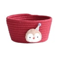 thumbnail image 2 of Cesta de almacenamiento tejida a mano Gloria Organizador de juguetes Pingüino rojo vino 16x9cm, 2 of 9
