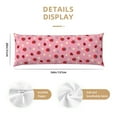 thumbnail image 3 of Disketp Strawberry and Ladybugs Print Body Pillow Cover - Super Soft 20x54 Body Pillow Case,Long Side Hidden Zipper, 3 of 8