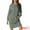 Grey, variant on Pullover Sweatshirt Long Sleeve Hoodie Dress with Pockets L Khaki
