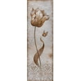 thumbnail image 2 of Nan 13x32 Gold Ornate Wood Framed with Double Matting Museum Art Print Titled - Tulip and Butterfly I, 2 of 4