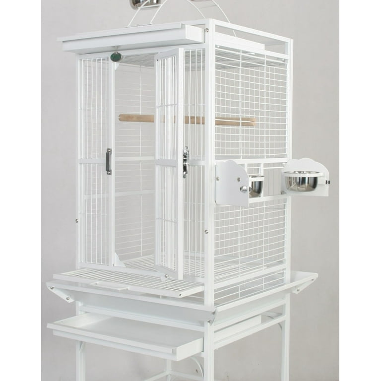 8001818 White Play Top Bird Cage, by A&E Cage Company