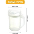 thumbnail image 5 of 22 Oz  Easy-Pour Mini Pitchers, Clear Plastic with Lid & Handle, Perfect for Lemonade/Milk/Cold Drinks – Home & Party Essential(LR 3 PCS), 5 of 9