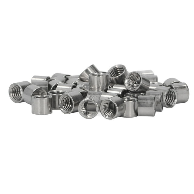 Jeu d'Écrous d'Accouplement de Filetage, M8 Pratique 50Pcs Robuste Écrous d'Accouplement de Filetage Femelle Antirouille pour l'Entretien des Machines