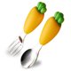 thumbnail image 1 of Juego de vajilla de silicona - Cuchara de alimentación de acero inoxidable 304 - Vajilla auxiliar infantil, 1 of 5
