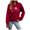 Wine Sweatshirts, variant on Htigea Sweatshirts for Women Cute Print Long Sleeve Crewneck Pullover Casual Loose Basic Everyday Tops Pink S