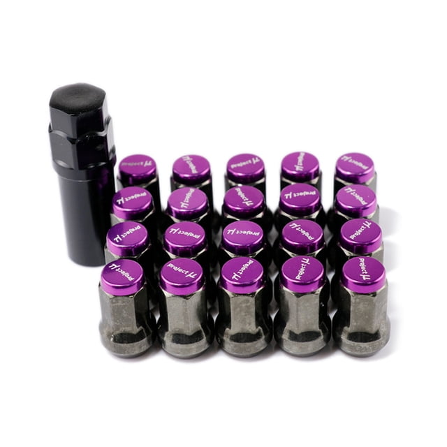 fastboy 20 Pieces Car Exterior Wheel Rims Screw Nut Replacement Part Vehicle Mounted Screws Bolts Stud Automotive Accessory Purple