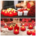 thumbnail image 3 of KAKOWELY 1 juego de pétalos de rosa, velas en forma de corazón, decoraciones para propuestas, decoraciones románticas, pétalos de rosa para el Día de San Valentín, 3 of 5