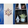 thumbnail image 3 of Hampton Nautical Deluxe Class Wood and Brass Decorative Ship Wheel 12" - Nautical Home Decoration Gifts, 3 of 10