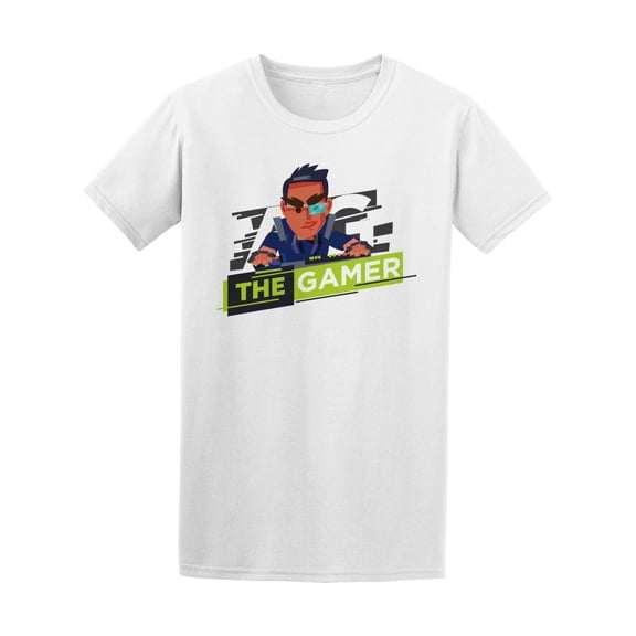 Playing Gamer Personal Computer Tee Men's -Image by Shutterstock