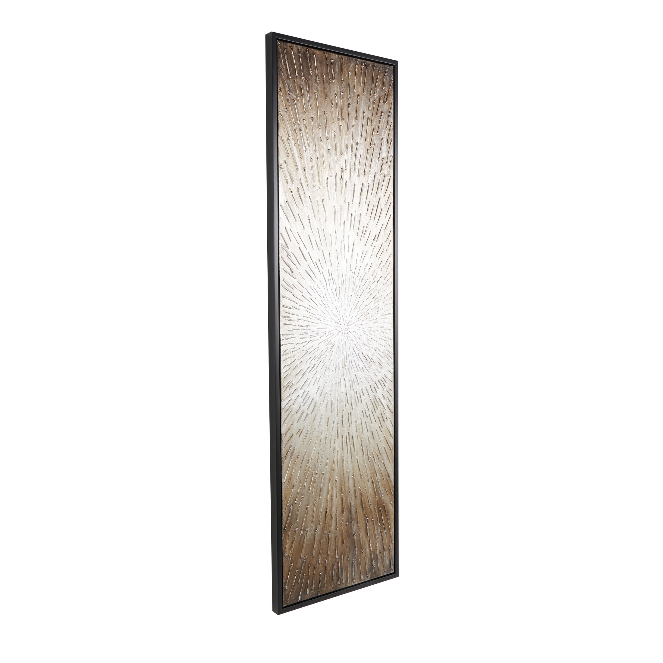 71" x 20" Radial Starburst Framed Wall Art with Black Frame, by DecMode