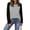 *Black, variant on VBVC Women's Striped Raglan Sleeve Long Sleeve Top , Ladies' Color Block Crew Neck Shirt , Casual Baseball Tee Pullover For Women, S-2XL