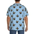 thumbnail image 3 of Kdxio Men'S Hawaiian Shirt For Men Short Sleeve Shirt French Bulldog Face Summer Casual Holiday Beach Button Down T-Shirts, 3 of 5