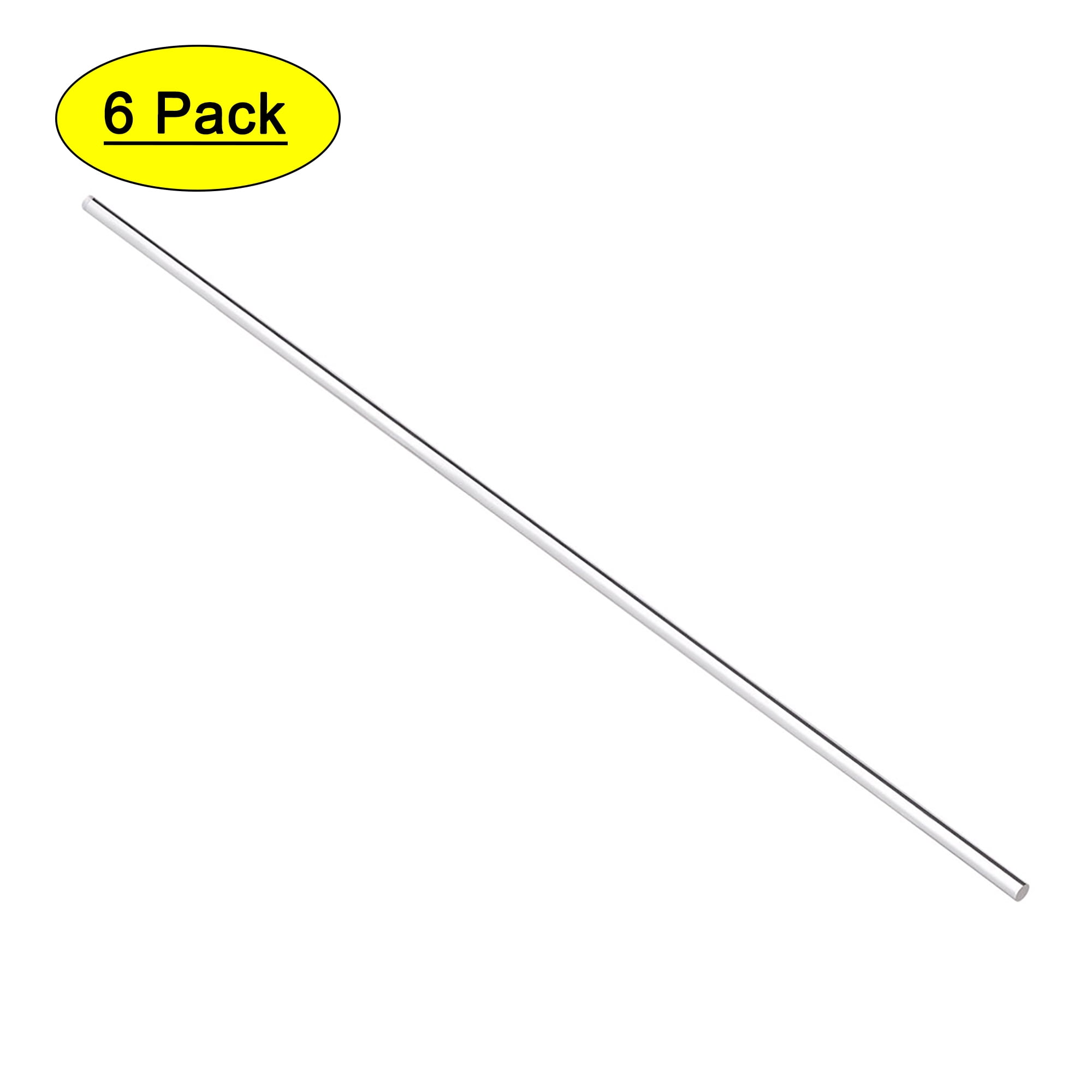 Uxcell Round Shape Solid Acrylic Rod PMMA Extruded Bar 8' x 0.08' Clear 6Pcs