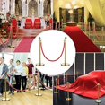 thumbnail image 4 of PreAsion 2Pcs Construction Velvet Rope 2 Round Top Gold Color Plated Stanchion Crowd Control Barrier, 4 of 6