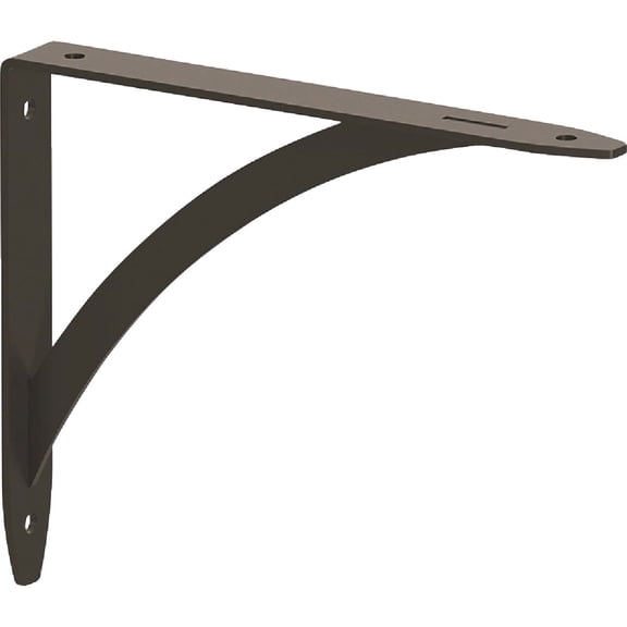 Knape & Vogt John Sterling Elegante Style Decorative Shelf Bracket, 7-inch, Black, RP-0053-7BK