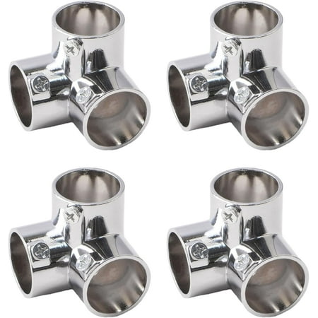 

INCREWAY 4Pcs 1 inch OD Cross Pipe Clamps 3 Way Structural Joint Tube Connector Zinc Alloy Metal Chain Link Fence Joint Part Corner Rail Fitting