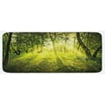 thumbnail image 1 of Magic Kitchen Mat, Freshening Morning in Nature Summer Season Sunset Environment Wilderness Mist Theme, Plush Decorative Kitchen Mat with Non Slip Backing, 47" X 19", Green, by Ambesonne, 1 of 1