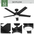 thumbnail image 5 of Hunter - Skyflow Outdoor  Ceiling Fan With Light, Wall Control, 52-inch, Matte Black, Modern-style, 3-speed WhisperWind Motor, 52589, 5 of 18